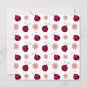 Invitation Ladybugs et fleurs (Dos)