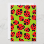 Invitation Ladybugs mignons (Dos)