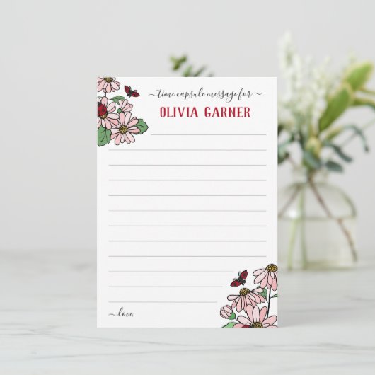 Invitation Ladybugs Onederday Heure Anniversaire Capsule Mess (Debout devant)