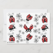 Invitation Ladybugues Fantaisistes Anniversaire (Dos)