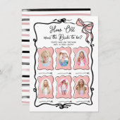 Invitation L'âge de la main de la mariée traînée Bow Bridal j (Devant / Derrière)