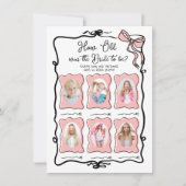 Invitation L'âge de la main de la mariée traînée Bow Bridal j (Devant)