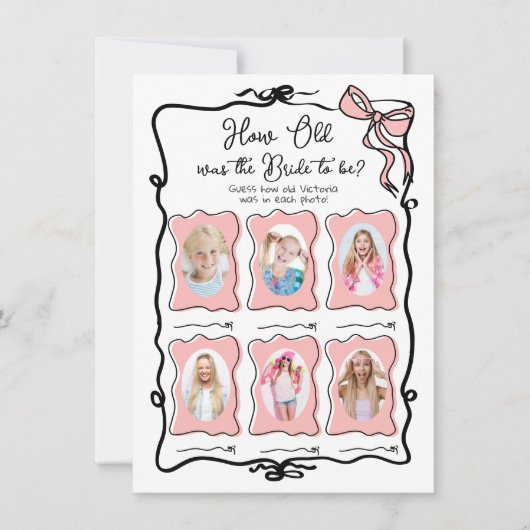 Invitation L'âge de la main de la mariée traînée Bow Bridal j (Devant)