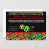 Invitation laid de fête de Noël de chandail (Devant / Derrière)