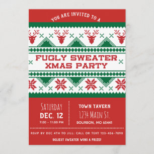 Invitation laide de fête de Noël