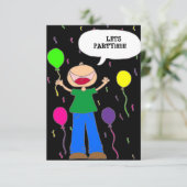 Invitation Laisse la partie (Debout devant)