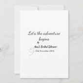 Invitation laisse l'aventure commencer nuptiale douche ajoute (Devant)