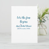 Invitation laisse l'aventure commencer nuptiale douche ajoute (Debout devant)
