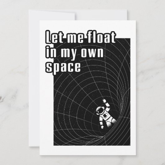 Invitation Laisse-moi flotter dans mon propre espace (Devant)