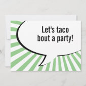 Invitation laisse taco parler à un parti (Devant)