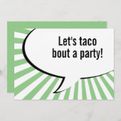Invitation laisse taco parler à un parti (Devant / Derrière)