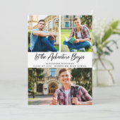 Invitation Laisser Aventure Commencer la fête de graduation p (Debout devant)