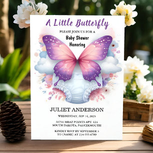 Invitation Laisser Bug Boho Soft Glow Live Butterfly Baby sho