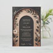 Invitation Laisser Forêt de Bois Russe Grange Mariage Arche d (Debout devant)