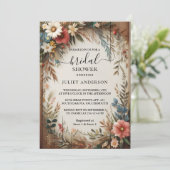 Invitation Laisser Garden Spring Boho Boho Fête des mariées r (Debout devant)