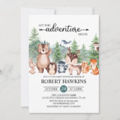 Invitation Laisser L'Aventure Commencer Baby shower (Devant)
