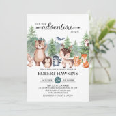 Invitation Laisser L'Aventure Commencer Baby shower (Debout devant)