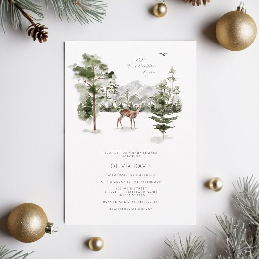 Invitation Laisser L'Aventure Commencer Baby shower