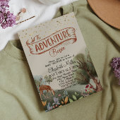 Invitation Laisser L'Aventure Commencer Baby shower Crayon Co