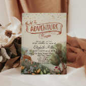 Invitation Laisser L'Aventure Commencer Baby shower Crayon Co