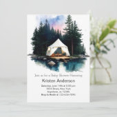 Invitation Laisser l'aventure commencer dans le Baby shower d (Debout devant)