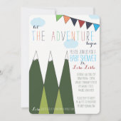 Invitation Laisser l'aventure commencer le Baby shower (Devant)