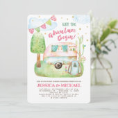 Invitation Laisser l'aventure commencer le Baby shower de cam (Debout devant)