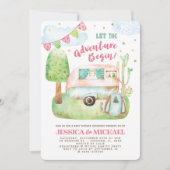 Invitation Laisser l'aventure commencer le Baby shower de cam (Devant)