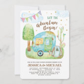 Invitation Laisser l'aventure commencer le Baby shower de cam (Devant)