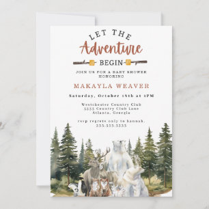 Invitation Laisser l'aventure commencer le Baby shower des bo