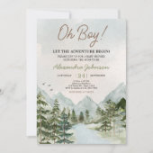 Invitation Laisser l'aventure commencer le Baby shower des bo (Devant)