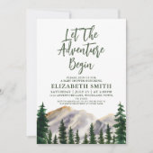 Invitation Laisser L'Aventure Commencer Le Baby shower Des Mo (Devant)