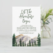 Invitation Laisser L'Aventure Commencer Le Baby shower Des Mo (Debout devant)