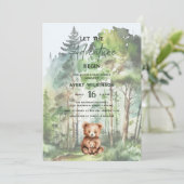 Invitation Laisser L'Aventure Commencer Le Baby shower Des Ou (Debout devant)