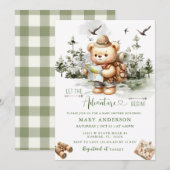 Invitation Laisser L'Aventure Commencer Le Baby shower Des Ou (Devant / Derrière)