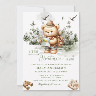 Invitation Laisser L'Aventure Commencer Le Baby shower Des Ou
