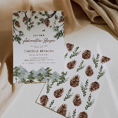 Invitation Laisser l'aventure commencer le Baby shower rustiq