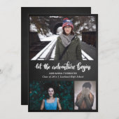 Invitation Laisser L'Aventure Commencer Le Tableau De Bord |  (Devant / Derrière)