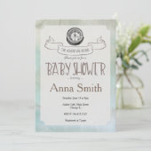 Invitation Laisser l'aventure commencer l'invitation Baby sho (Debout devant)