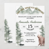 INVITATION LAISSER L'AVENTURE COMMENCER L'INVITATION BABY SHO (Devant / Derrière)