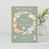 Invitation Laisser l'aventure commencer petit bébé Baby showe (Debout devant)