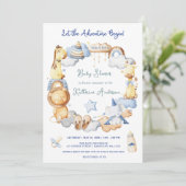 Invitation Laisser l'aventure commencer petit bébé Baby showe (Debout devant)