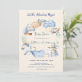 Invitation Laisser l'aventure commencer petit bébé Baby showe (Debout devant)