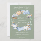 Invitation Laisser l'aventure commencer petit bébé Baby showe (Devant)