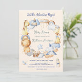 Invitation Laisser l'aventure commencer petit bébé Baby showe (Debout devant)