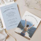 Invitation Laisser l'aventure commencer Photo Farewell Party
