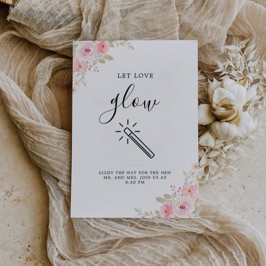 Invitation Laisser Love Glow Mariage Signer Rose Modèle