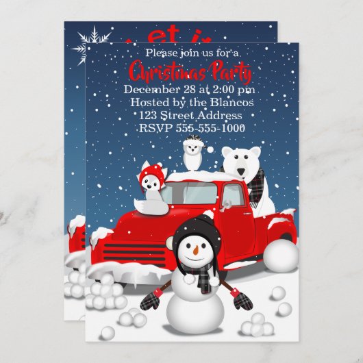 Invitation Laisser neiger (Devant / Derrière)