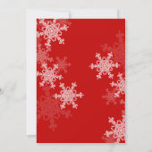 Invitation Laisser neiger rouge flocons de neige fête de Noël (Dos)