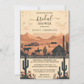 Invitation Laisser Rodeo Retro Horse Rustic Western Fête des  (Devant)